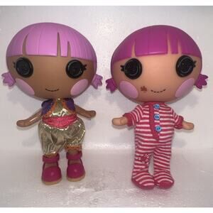 Lot Of 2 Lalaloopsy Littles 7” Dolls Plus Accessories Pita Mirage Sprinkle Spice